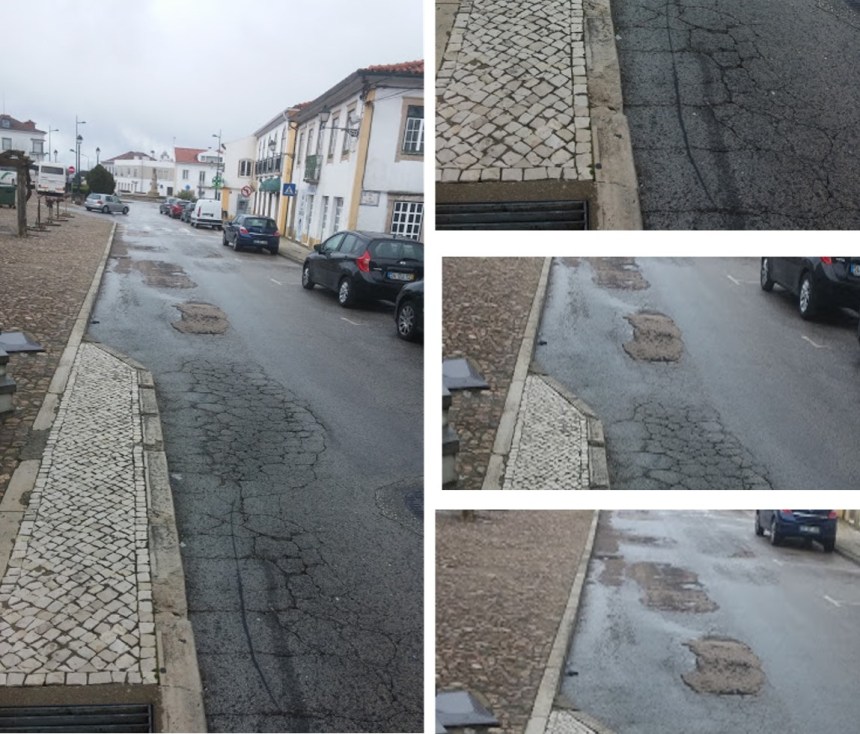 Estrada em mau estado